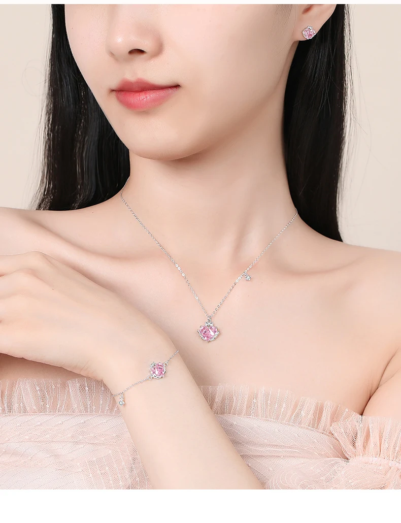 Colar Feminino Original de Prata 925 com Zircônia, Corrente de Clavícula Luxuosa e Leve, Perfeita para um Look Sofisticado e Combinável — foto 13