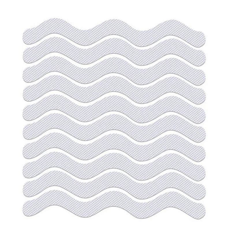 Faixa antiderrapante transparente em forma de S para banheira de banheiro, segurança no banho, fácil instalação e limpeza. — foto 4
