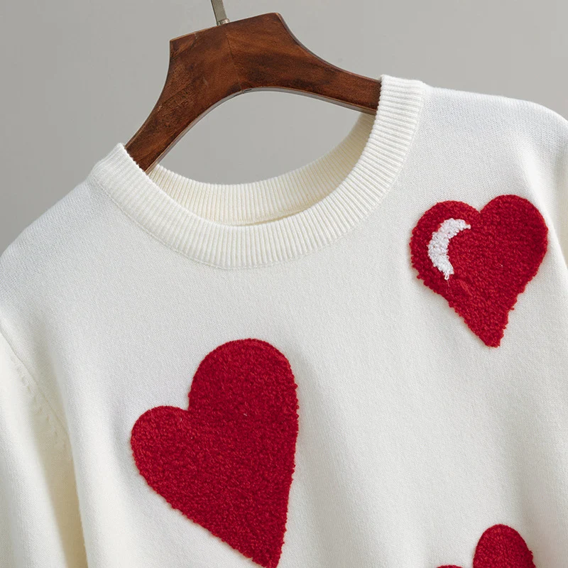 Title 11, Blusa de suéter feminina com estampa de amor fl...