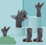 Fantoches de dedo de dinossauro para educação infantil Brinquedos que estimulam a criatividade e o aprendizado lúdico para crianças pequenas. — foto 8