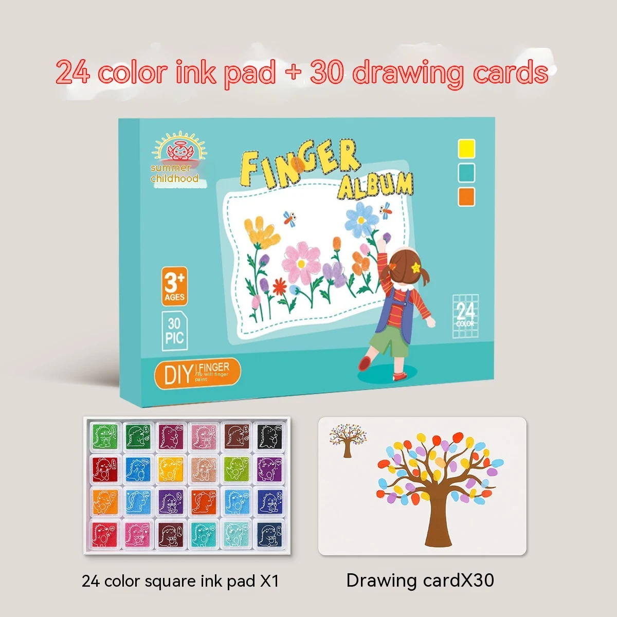 Atlas Infantil de Pintura com Dedos, Desenho e Grafite, Brinquedos para Colorir, Estimula a Criatividade e a Expressão Artística das Crianças — foto 7