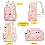 Kit escolar Panda de três peças para escola primária, incluindo mochila, lancheira e estojo. Ideal para crianças, prático e fofo. — foto 5