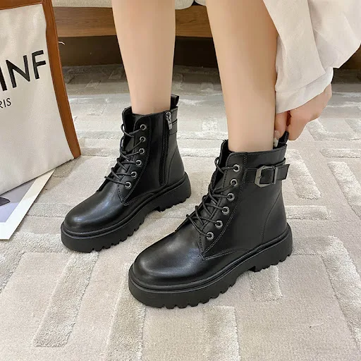 Title 4, Damen Neue Lokomotive Martin Boots mit Reißvers...