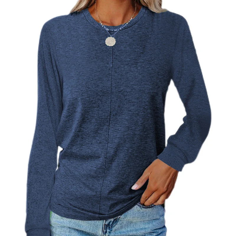 Title 5, Womens Long Sleeve Round Neck T-Shirt Sweater ...