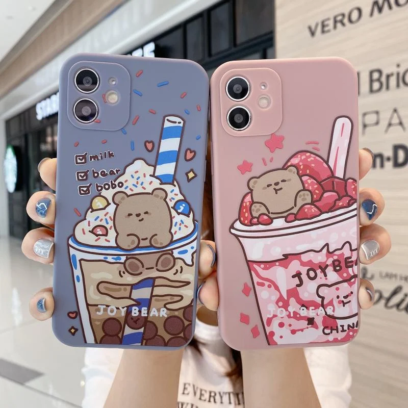 Title 4, Capa de celular com urso de desenho animado com...
