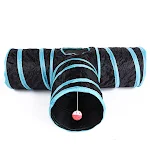 Cat Tunnel Foldable Cat Tunnel Pet Supplies Cat S T Y Pass Play Tunnel Cat Toy Breathable Drill Barrel for Indoor loud p — photo 2