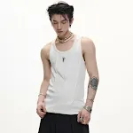 Colete U-collar Decorativo Metálico Masculino Verão Novo Simples e Versátil. Perfeito para um visual moderno e elegante no verão. Conforto e estilo. — foto 3