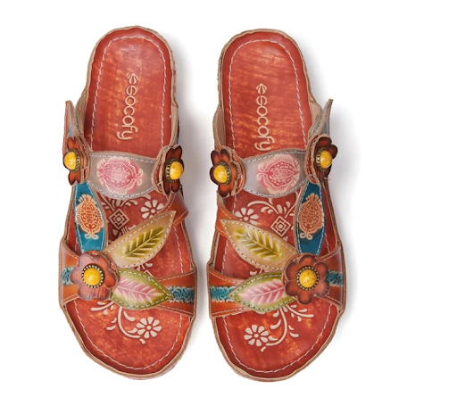 Title 3, Womens Velcro Flat Sandals, comfortable and ea...