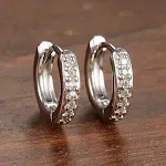 E1014 Silver And White 2PCs