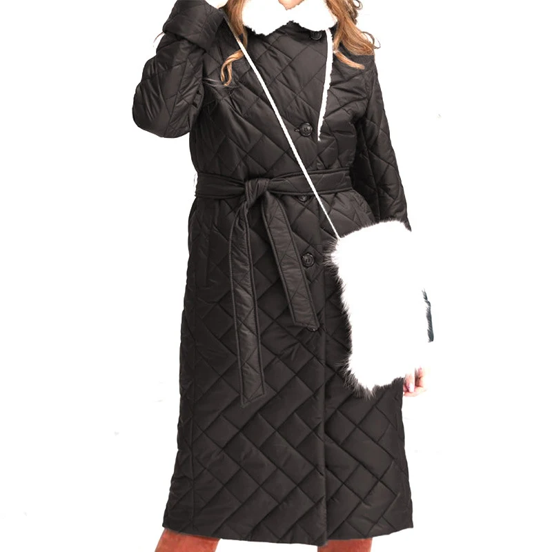 Title 2, Cappotto con collo a rever in cotone imbottito,...