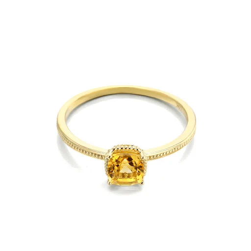 Title 1, Anel de cristal amarelo natural simples e luxuo...