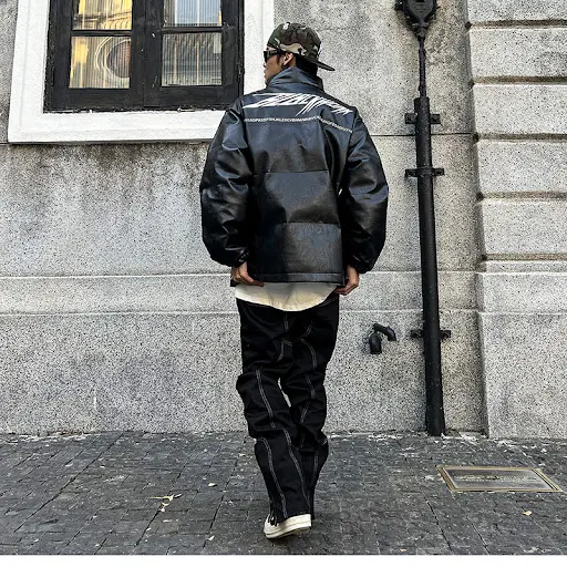 Title 15, Vintage Street Structure Zip Loose Straight Jea...