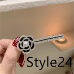 Perlen-Haarspange, elegante Seitenclip für Pony, edles Temperament. Styling-Accessoire für einen anspruchsvollen Look, perfekt für jeden Anlass. — foto 34