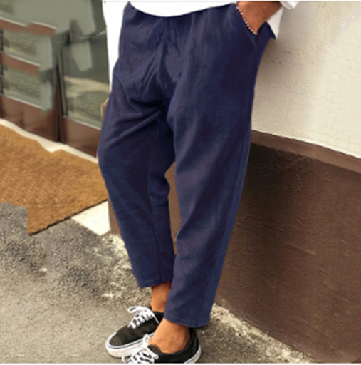 Title 7, Winter Men Corduroy Pants Streetwear Joggers So...