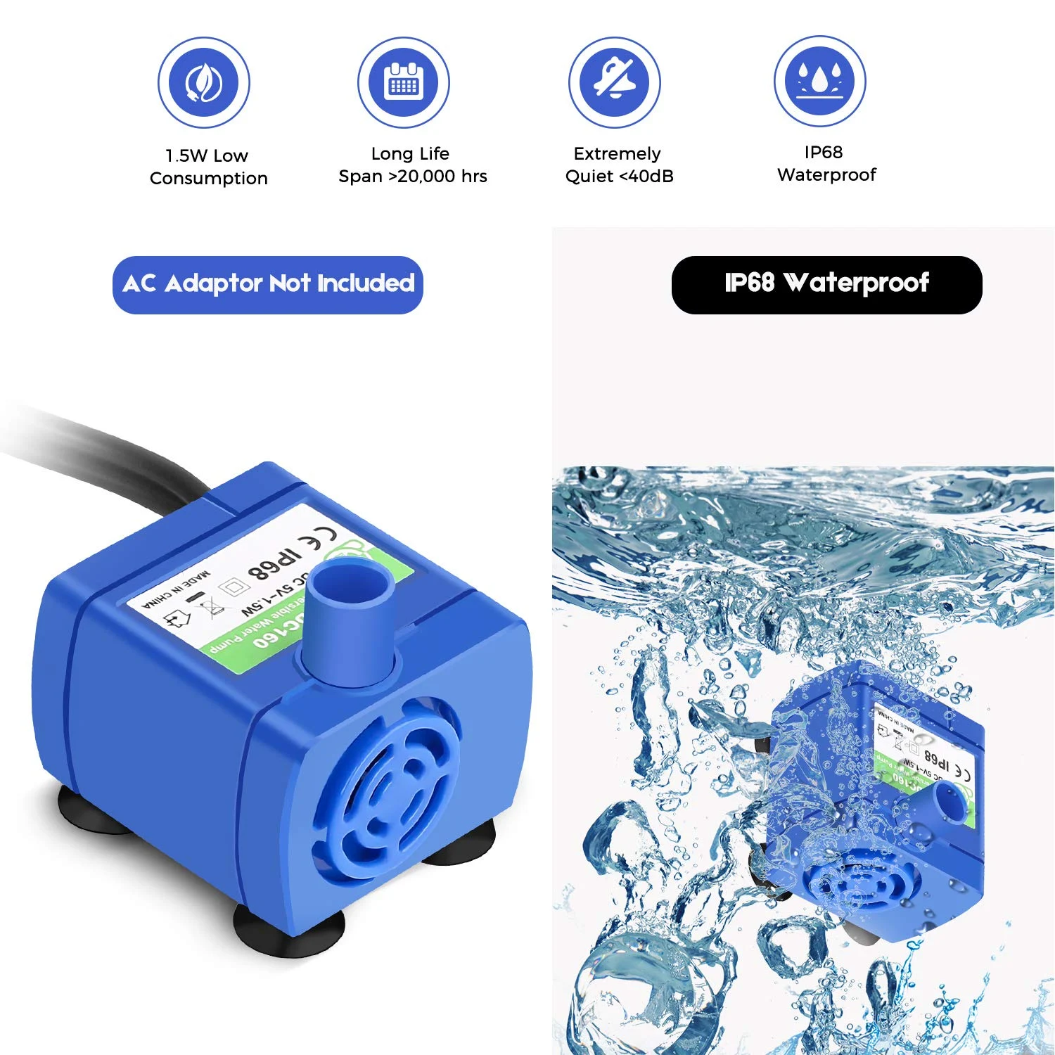 Distributeur d'eau pour animaux avec pompe, fontaine automatique et filtre, assurant une hydratation constante et saine pour chiens et chats, facile à nettoyer. — photo 4