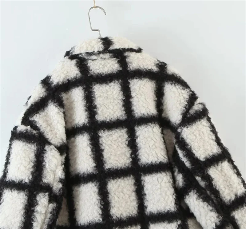 Title 13, Polo Loose Coat Fashionable Plaid Stylish Women...