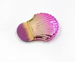 Round yellow purple hair