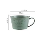 Dark green breakfast cup