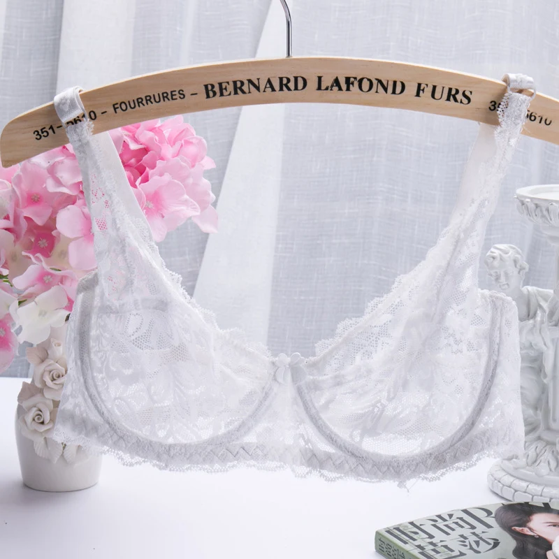 Lace Bra Large French Sexy Hollow Perspective Super Hot Underwear Lady. Experience ultimate confidence and allure! — photo 1
