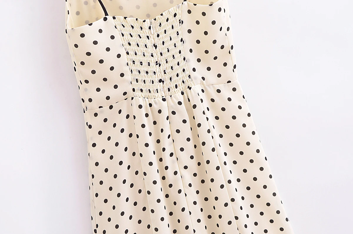 Slipdress met retro stippenprint — foto 6