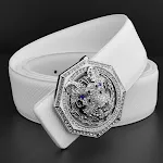 White silver buckle