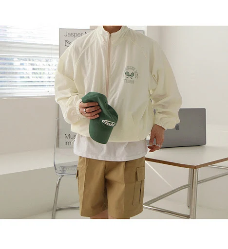 Title 10, Giacca Uomo Casual Larga Collo Alto Stile Corea...