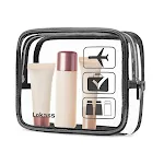 PVC Cosmetic Bag Fashion Portable de tres piezas simples impermeables transparentes — foto 2