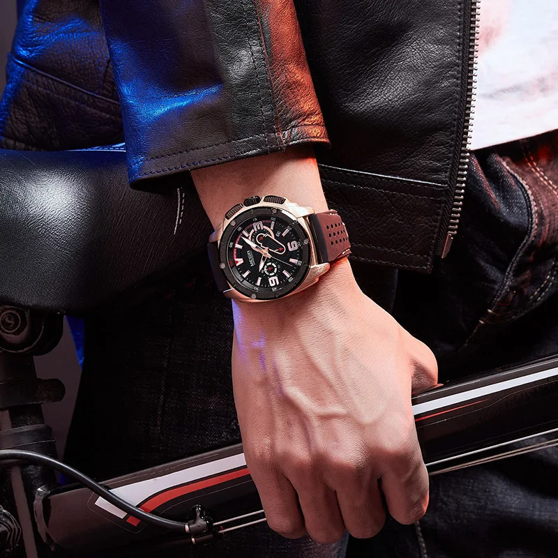 Relógio Masculino Esportivo de Quartzo Luminoso com Pulseira de Silicone. Conforto e Estilo para Esportes e Uso Diário. Design Moderno — foto 2