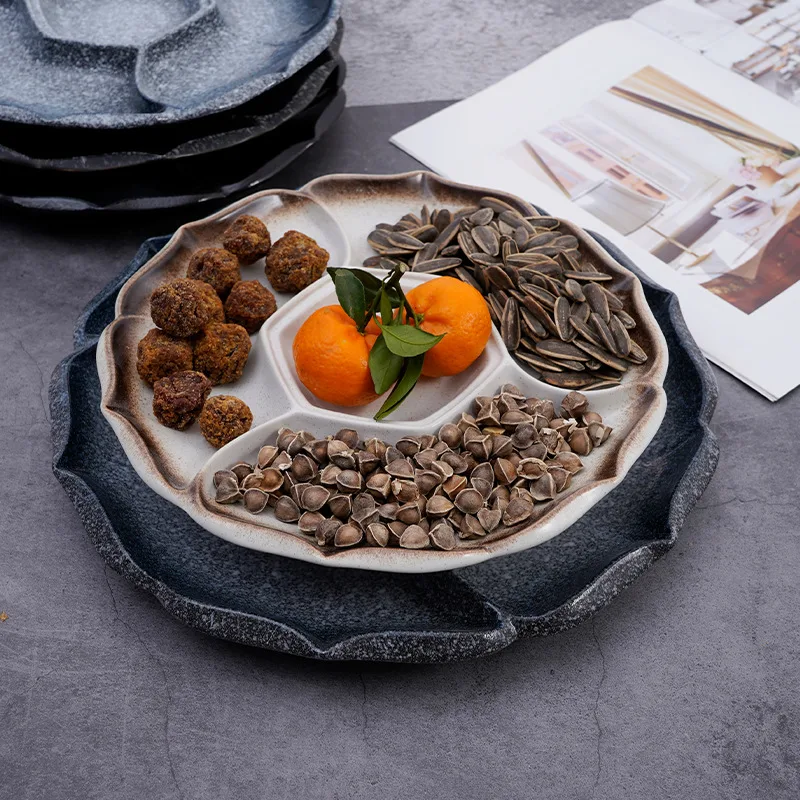 Title 2, Japanese-style Ceramic Compartment Tray for Fou...
