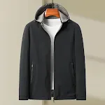 Casaco casual com capuz e zíper reto para uso diário. Conforto e estilo em uma peça versátil. Fechamento frontal e design moderno. — foto 6