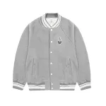 Vintage Love Toothbrush Embroidery Waffle Bomber Jacket, Loose, Super Soft, Raglan Bottom, for ultimate comfort and styl — photo 7