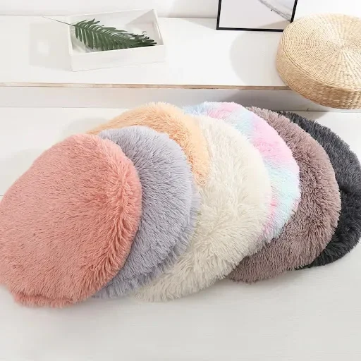 Plush Cat Bed Mats Round Pet Bed for Cats Small Dogs Soft Fleece Pet Sleeping Mat Kitten Puppy Nest Pet Cushion Cat Slee — photo 5