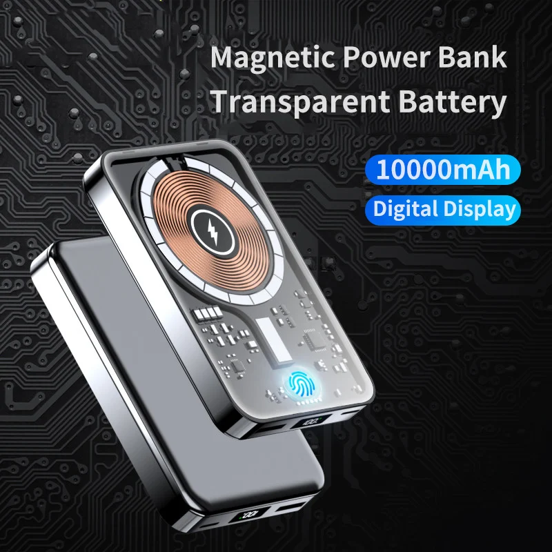 Title 3, Transparent Magnetic Power Bank 22.5W Fast Char...