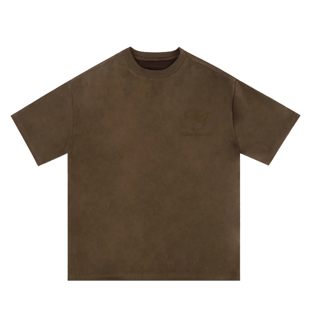 Simple Embroidered Letter T-shirt for Men. Enjoy a comfortable and stylish casual look with a personalized touch. Perfec — photo 9