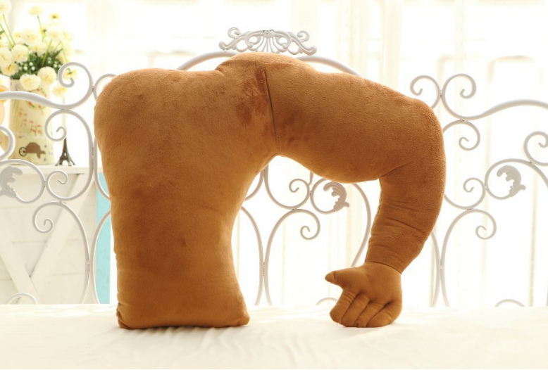 Almofada de pelúcia criativa em formato de braço de namorado para homens, com músculos, macia e aconchegante, perfeita para abraçar. — foto 11