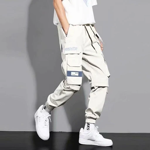 Title 4, Mens Loose Cropped Casual Pants Comfortable an...