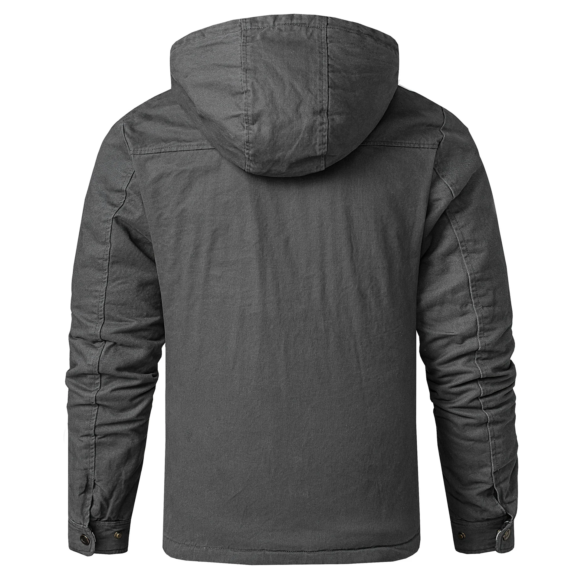 Title 5, Fleece-lined solid color jacket casual long sle...