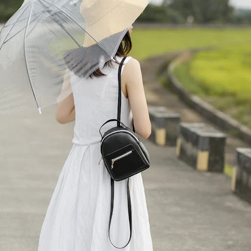 Title 4, Mochila feminina com vários bolsos, grande capa...