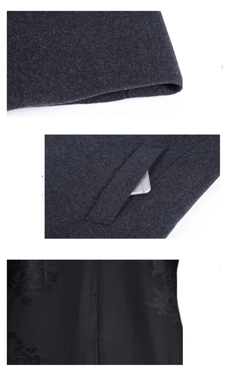 Title 6, Mens Wool Woolen Coat With Leisure Suit Collar