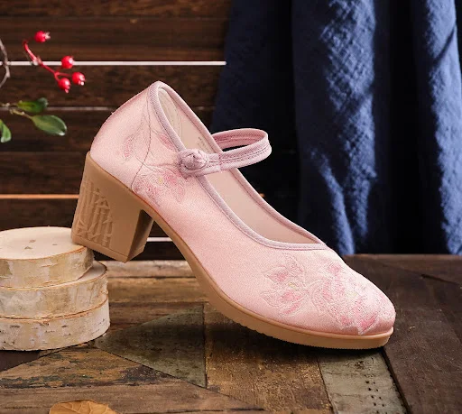 Title 3, Embroidered High Heel Shoes with Matching Horse...