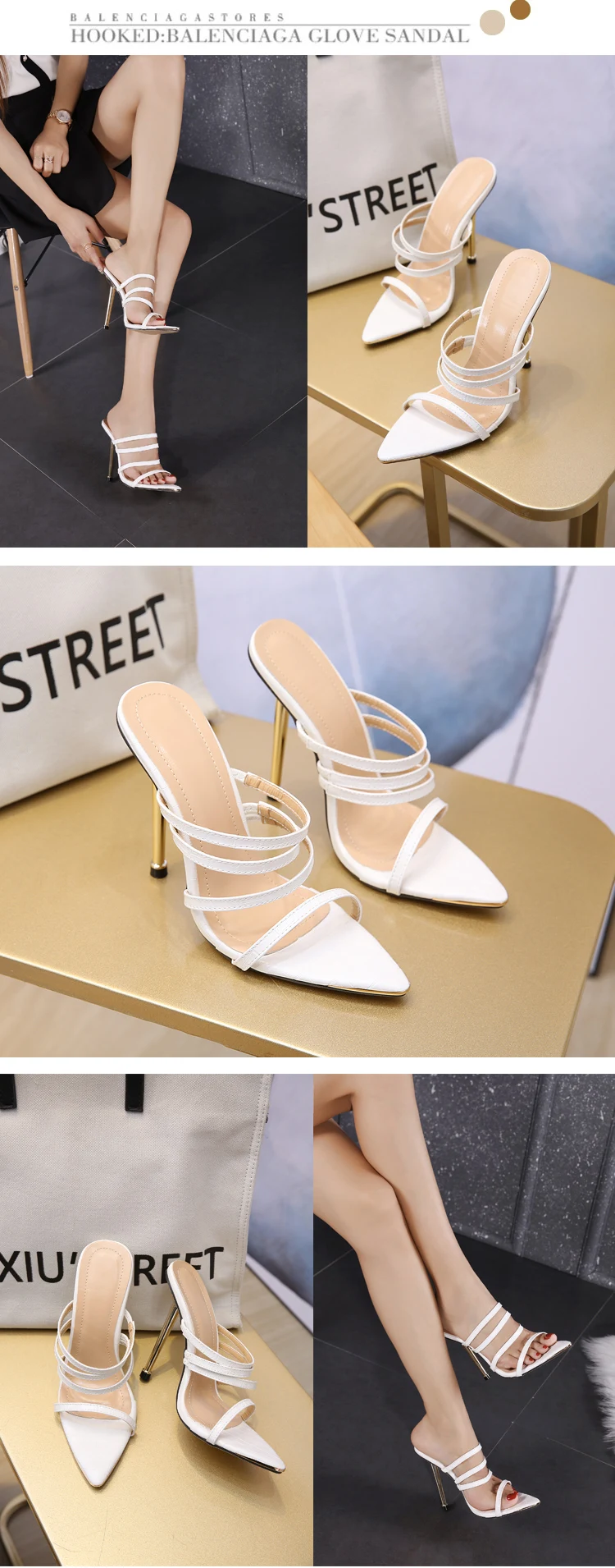 Title 4, Stiletto Heel Sandals and Slippers