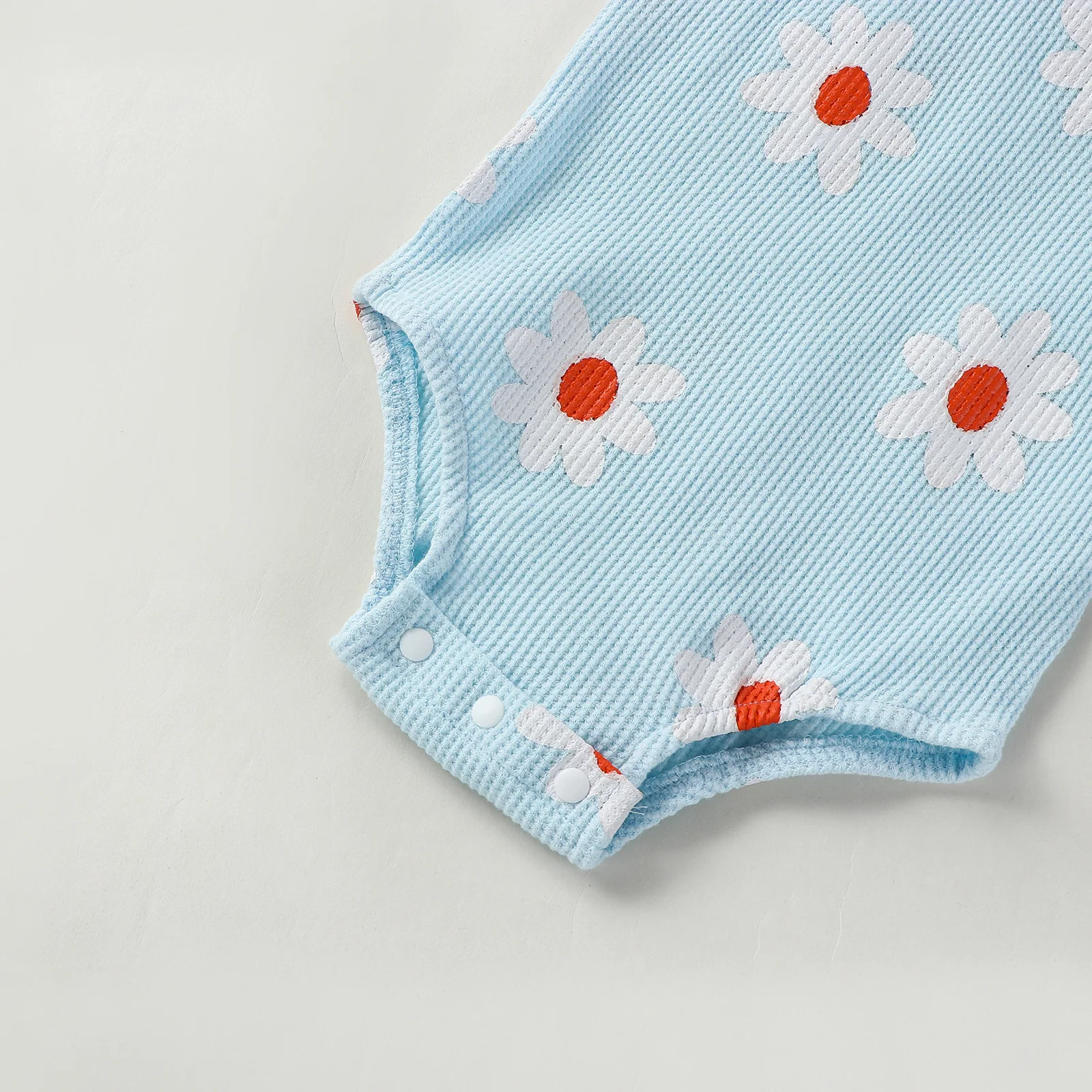 Title 9, Zomer Infant bloemenprint mouwloze romper met v...