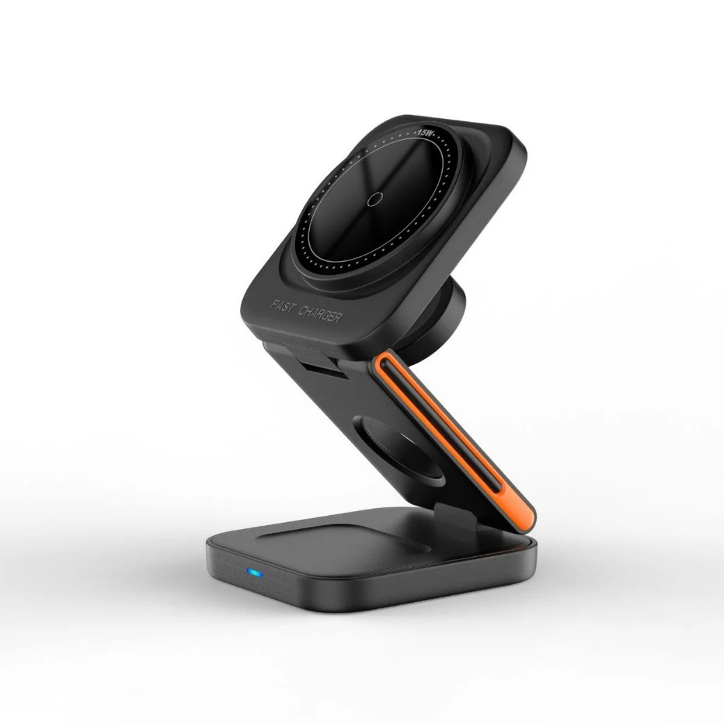 Title 4, Folding Bracket Three-in-one Wireless Charger C...