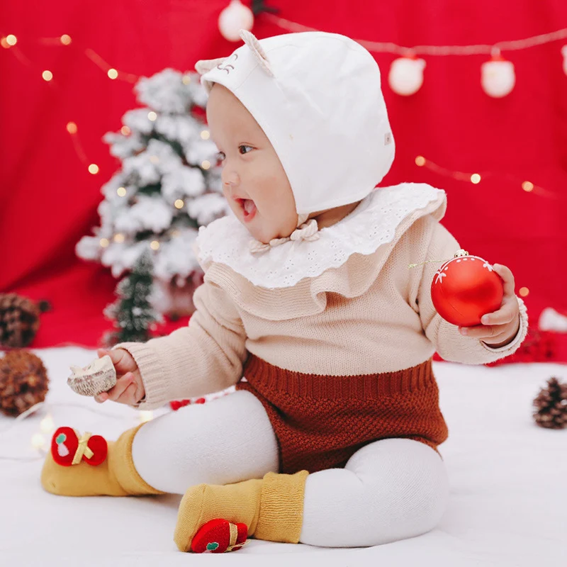 Calzini spessi per neonati Terry con erogatore di colla antiscivolo. Ottimi per garantire calore e sicurezza ai primi passi del tuo bambino. — foto 1