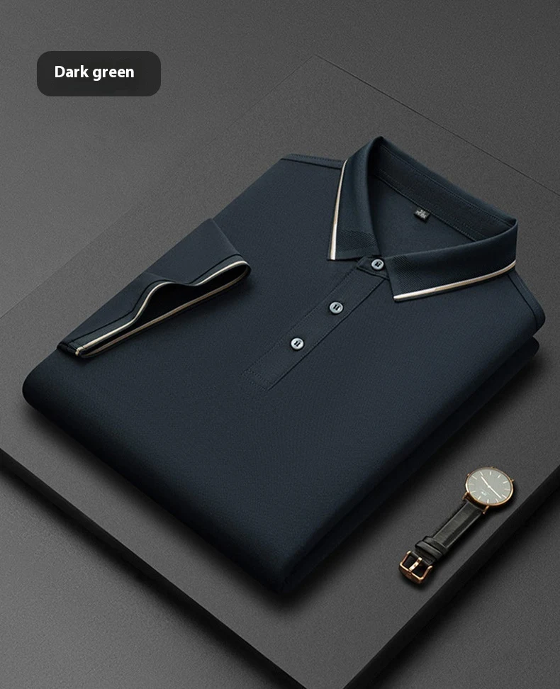 Title 6, Camiseta de seda leve masculina de manga curta ...