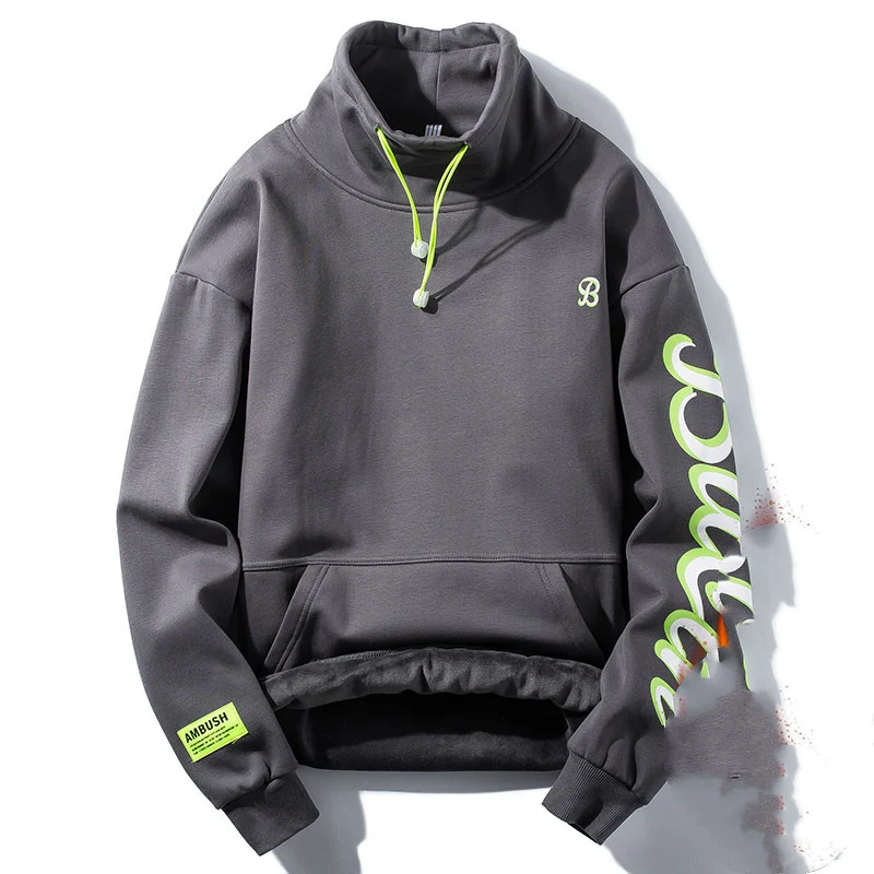 Suéter gola alta masculino Primavera Moda Selvagem 12 Juventude Primavera e Outono 13 Meninos grandes Roupas masculinas 15 Tide Junior — foto 12