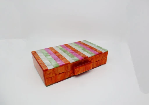 Title 6, Candy Color Striped Acrylic Dinner Bag European...