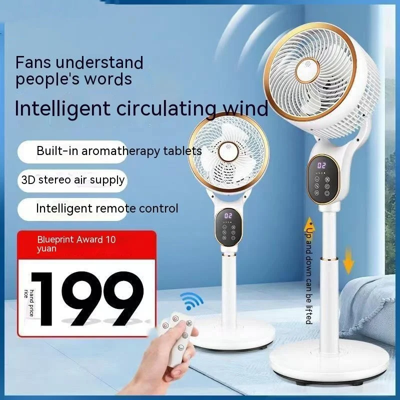 Ventilador circulador de ar doméstico, para dormitório estudantil, vento grande, plataforma, termantidote, turbofan. — foto 17