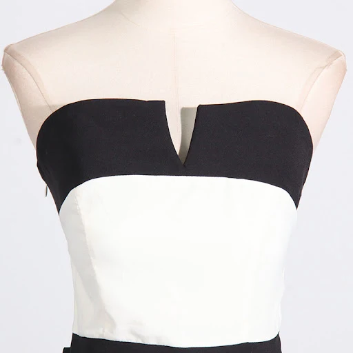 Title 8, Tube top jurk met contrasterende strepen en str...