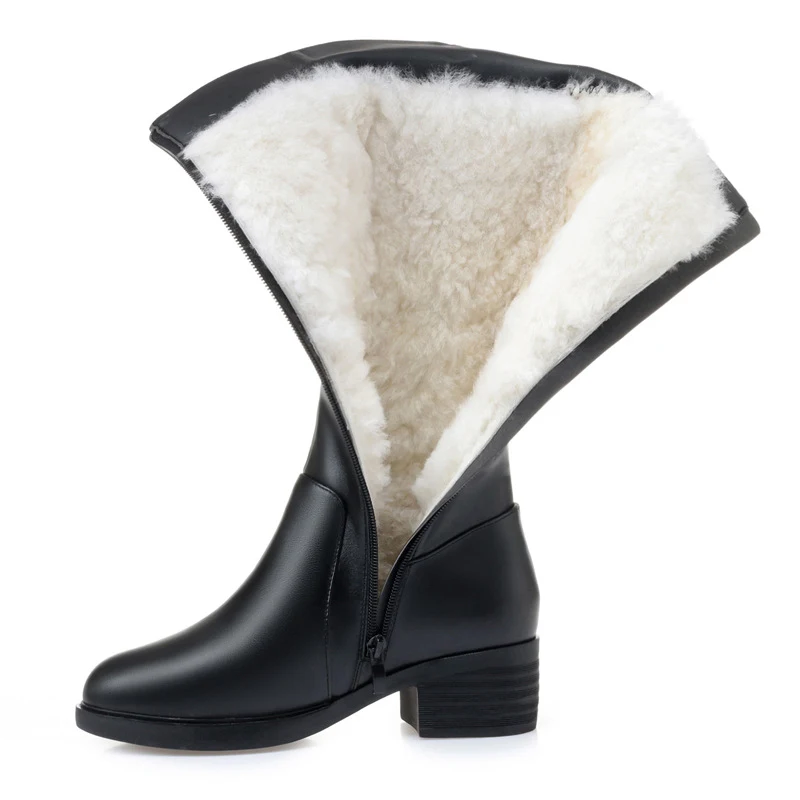Title 3, Womens leather boots featuring a medium-thick ...